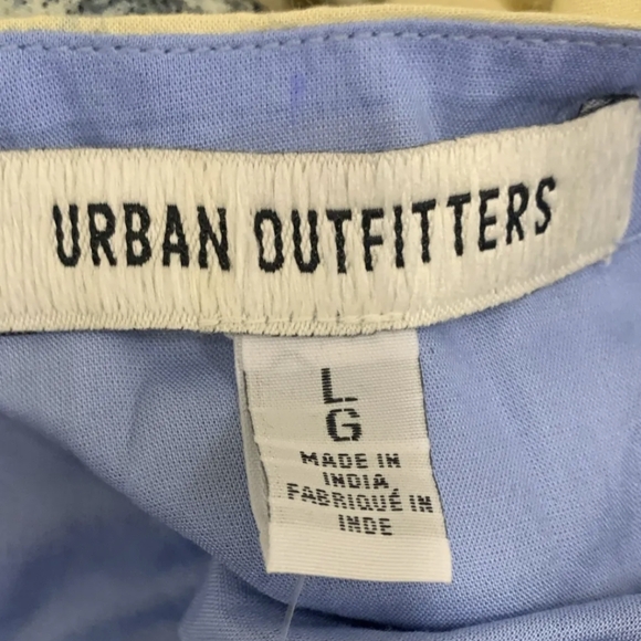NWT Urban Outfitters Yellow & Blue Cropped Top Size L MSRP $69 - Picture 2 of 5